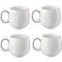 Nordic Stoneware Mugs 4 Pack - White, Ceramic