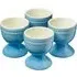 Set of 4 Egg Cups - Blue, Ceramic