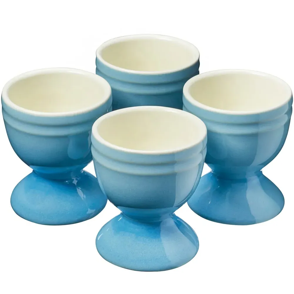 Set of 4 Egg Cups - Blue, Ceramic image