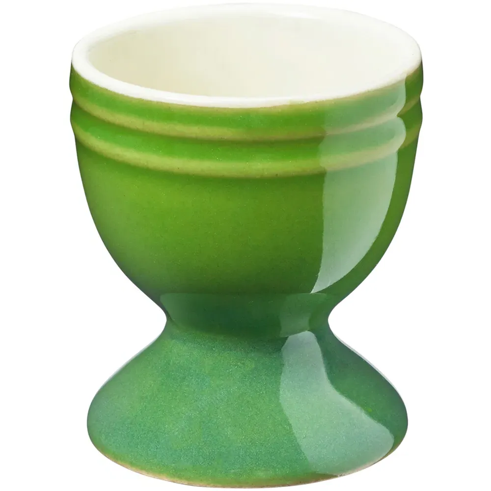 Set of 4 Egg Cups - Green, Ceramic