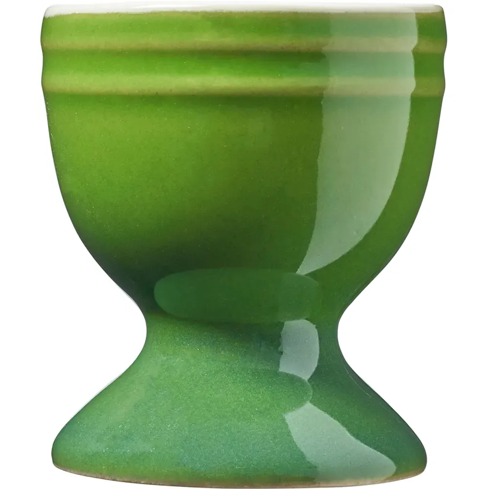 Set of 4 Egg Cups - Green, Ceramic