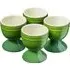 Set of 4 Egg Cups - Green, Ceramic