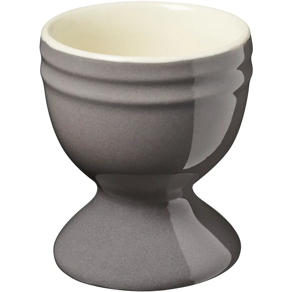 Set of 4 Egg Cups - Grey, Ceramic