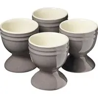 Set of 4 Egg Cups - Grey, Ceramic