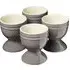 Set of 4 Egg Cups - Grey, Ceramic