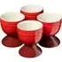 Set of 4 Egg Cups - Red, Ceramic