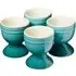 Set of 4 Egg Cups - Teal, Ceramic