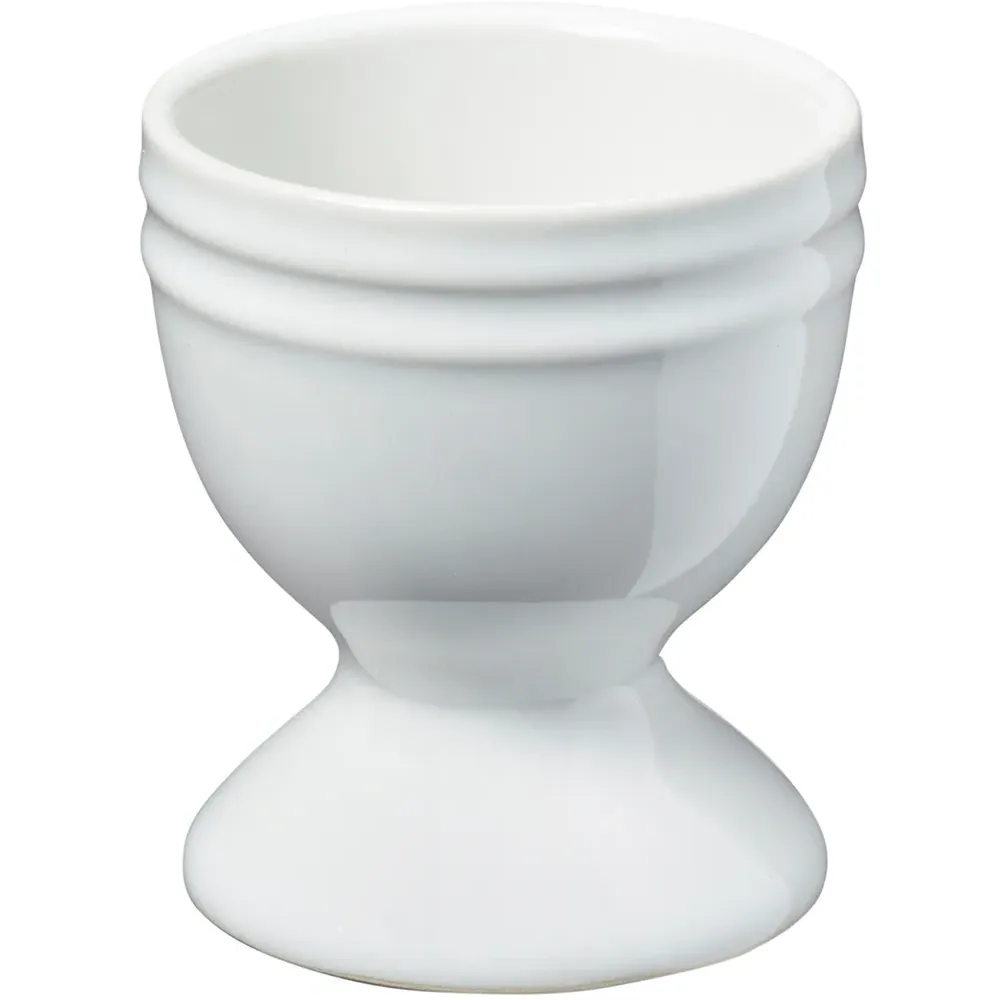 Set of 4 Egg Cups - White, Ceramic