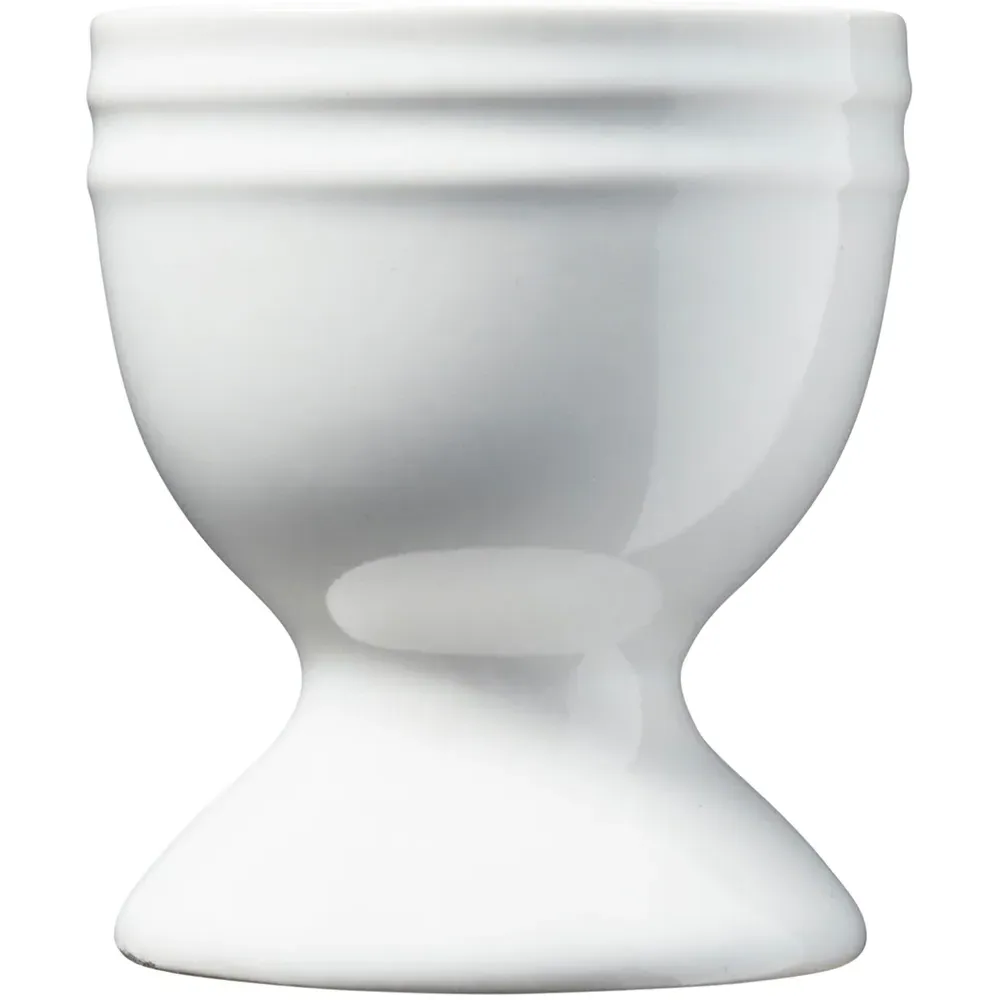 Set of 4 Egg Cups - White, Ceramic