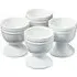 Set of 4 Egg Cups - White, Ceramic