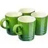 Stoneware Coffee Mugs 4 Pack - Green