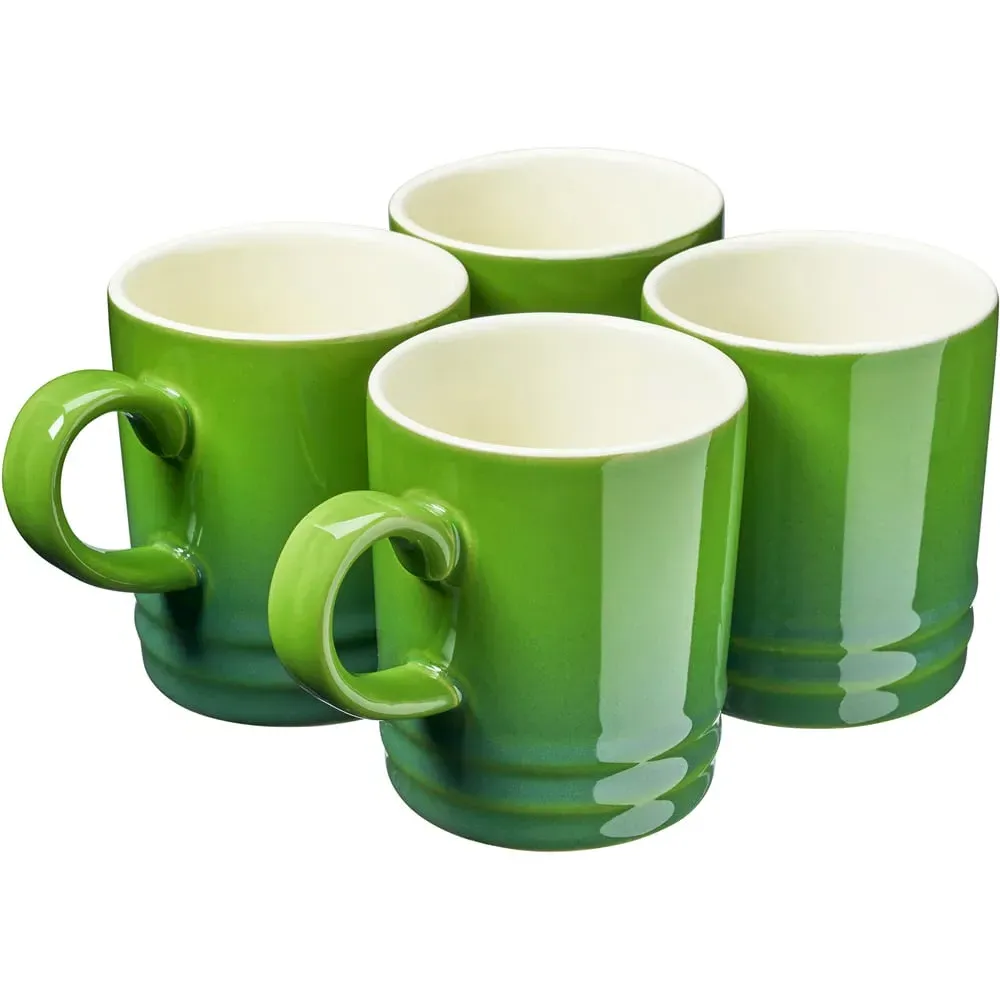 Stoneware Coffee Mugs 4 Pack - Green
