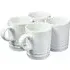 Stoneware Coffee Mugs 4 Pack - White