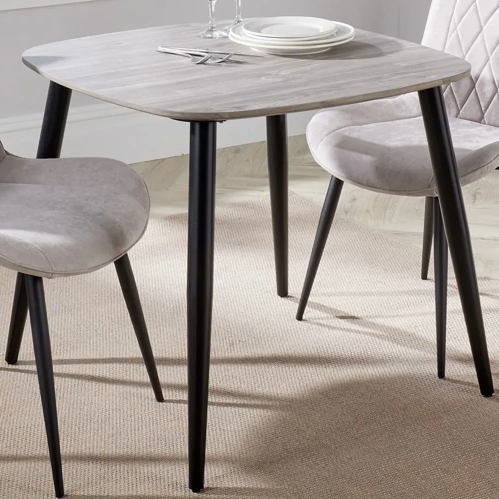 Aspen 2-Seater Square Dining Table - Grey, Oak Effect image