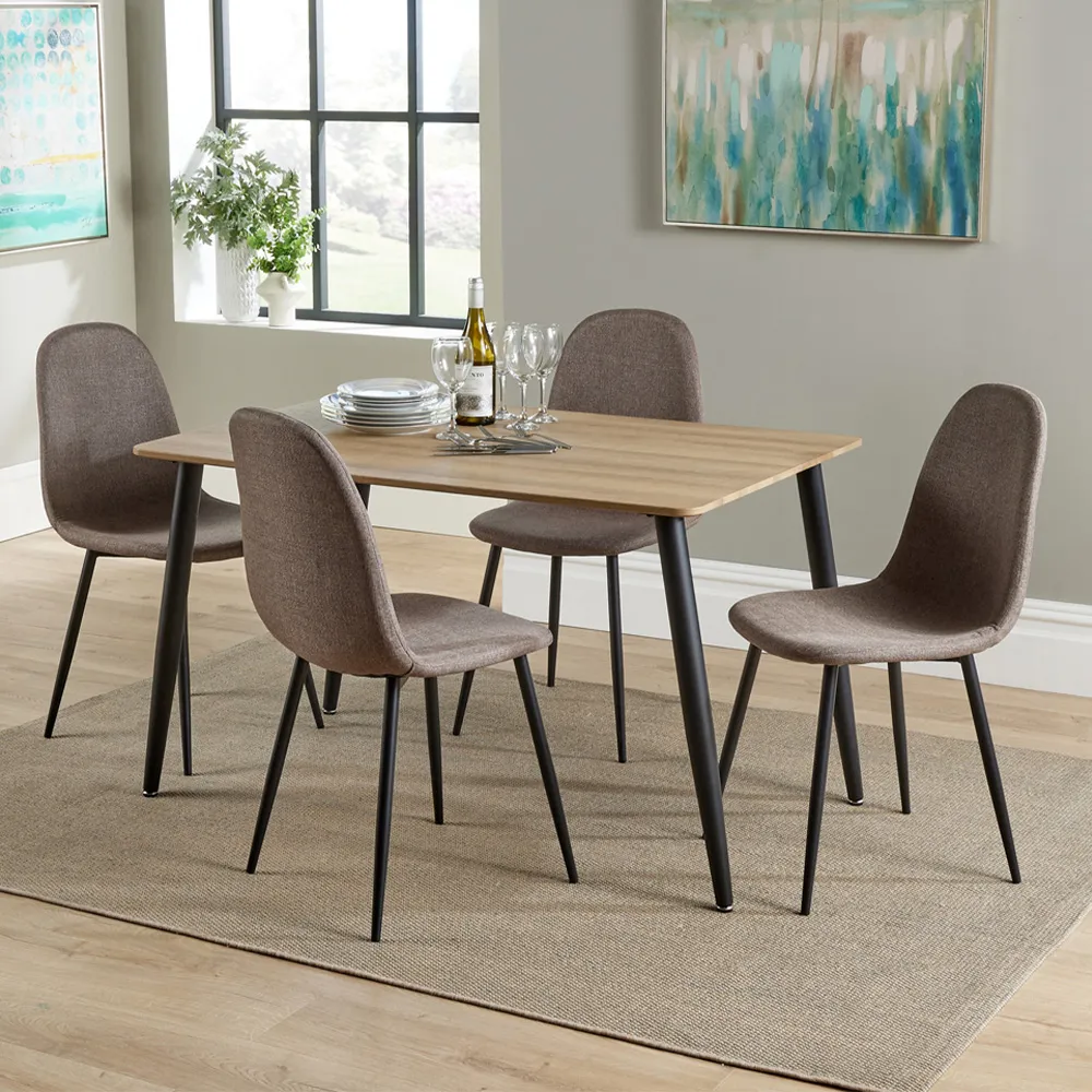 Aspen 4 Seater Rectangular Dining Set - Aged Oak Effect image
