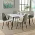 Aspen 4 Seater Rectangular Dining Set - White Marble Effect