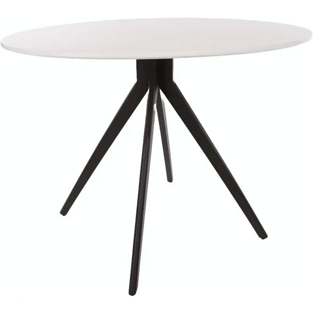 Aspen 4 Seater Round Dining Table - White