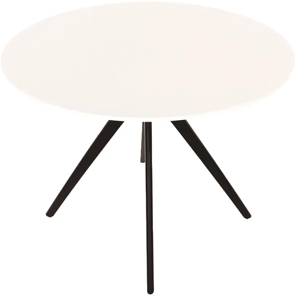 Aspen 4 Seater Round Dining Table - White