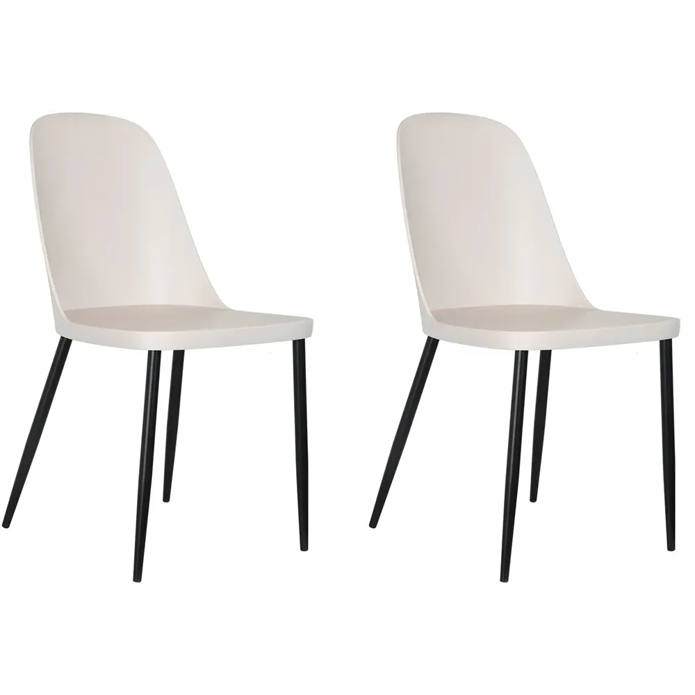 Aspen Duo Set of 2 Dining Chairs - Calico and Black