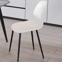 Aspen Set of 2 Curved Dining Chairs - Calico, Polypropylene