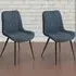 Aspen Set of 2 Diamond Stitch Dining Chair - Blue