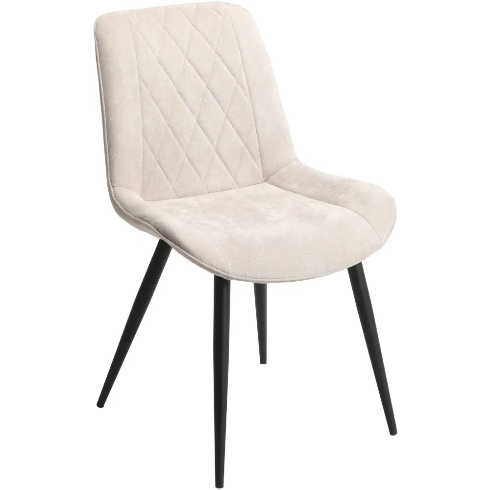 Aspen Set of 2 Diamond Stitch Dining Chair - Natural