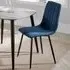 Aspen Set of 2 Dining Chairs with Straight Stitch - Blue