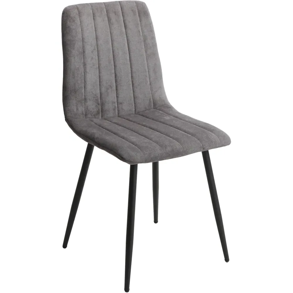 Aspen Set of 2 Dining Chairs with Straight Stitch - Grey
