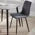 Aspen Set of 2 Dining Chairs with Straight Stitch - Grey