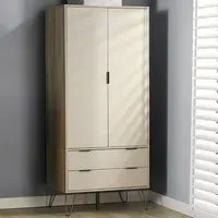 Augusta 2 Door 2 Drawer Wardrobe - Brown