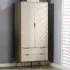 Augusta 2 Door 2 Drawer Wardrobe - Brown
