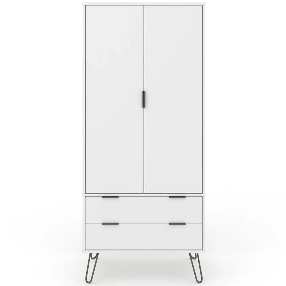 Augusta 2 Door 2 Drawer Wardrobe - White