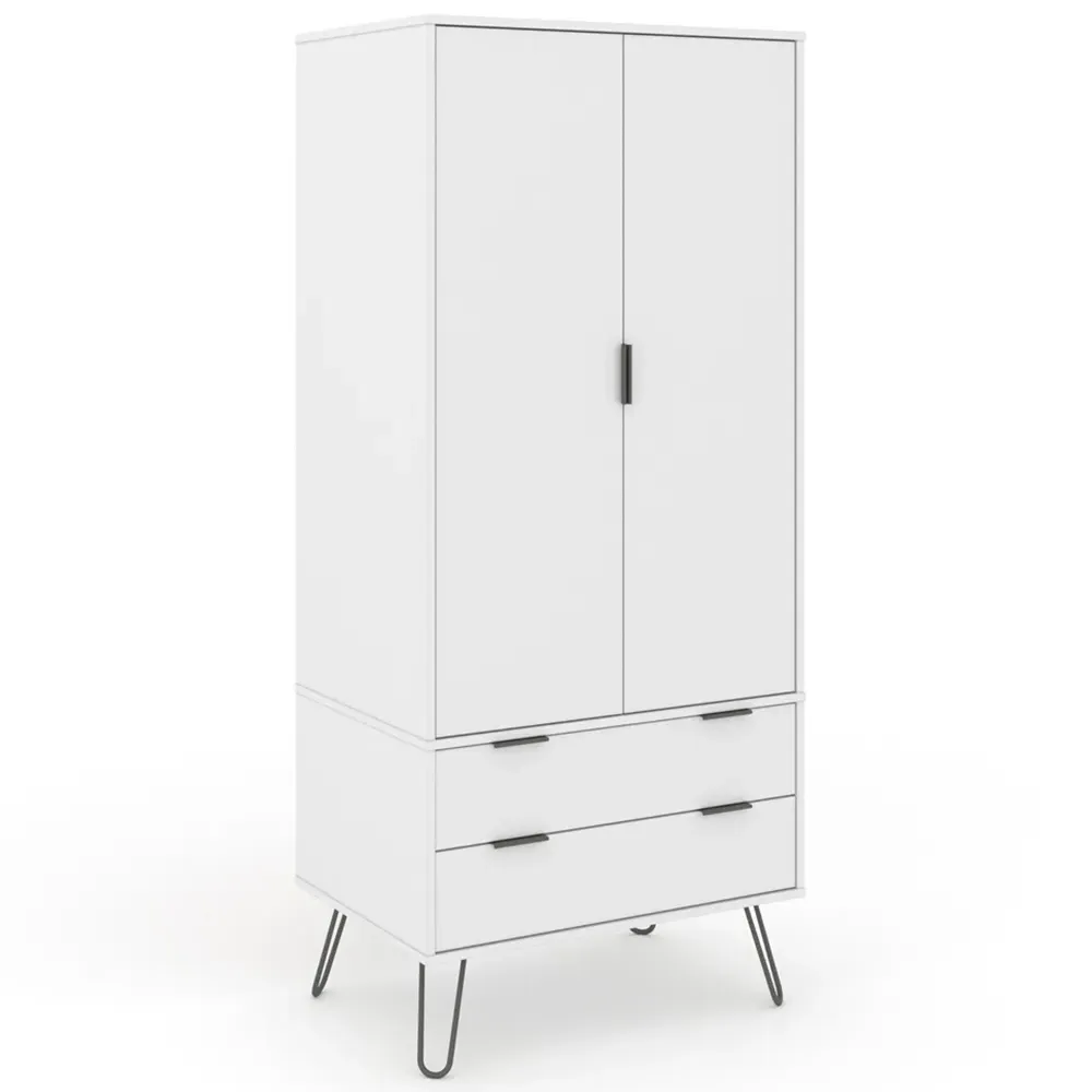 Augusta 2 Door 2 Drawer Wardrobe - White