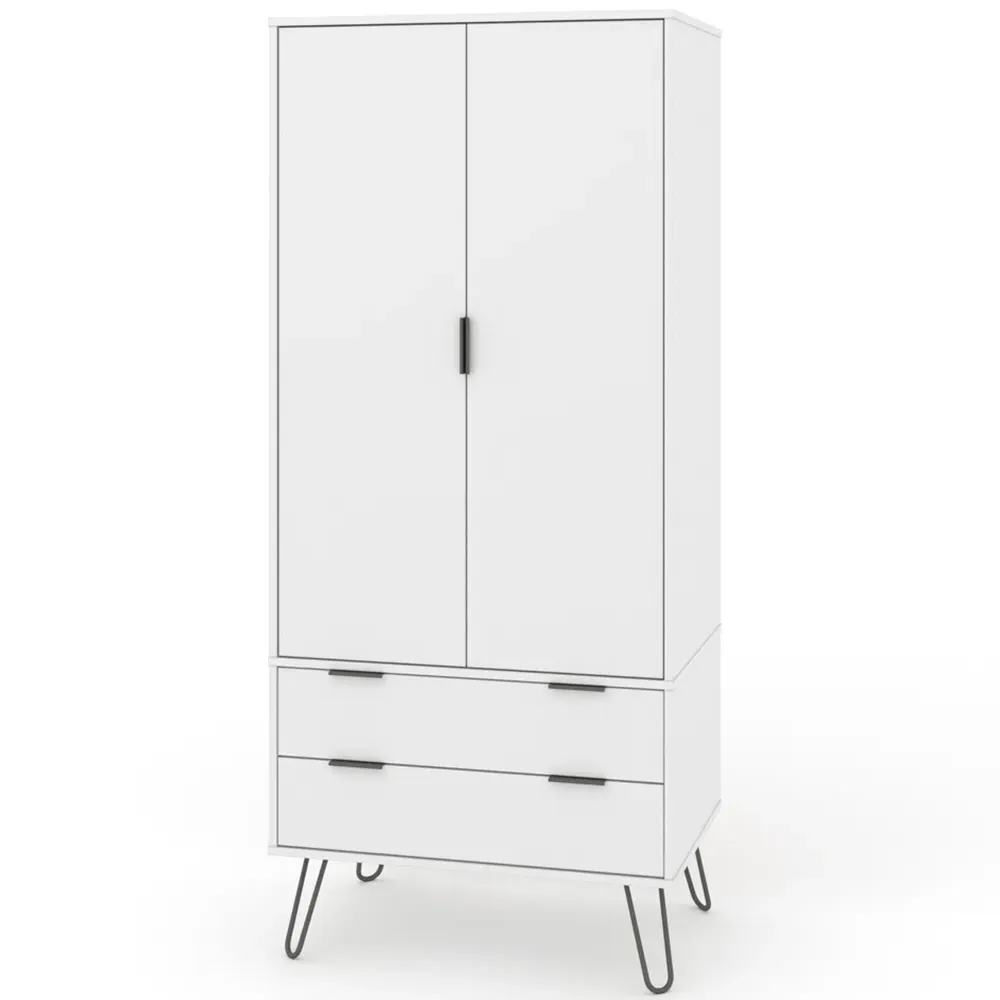 Augusta 2 Door 2 Drawer Wardrobe - White