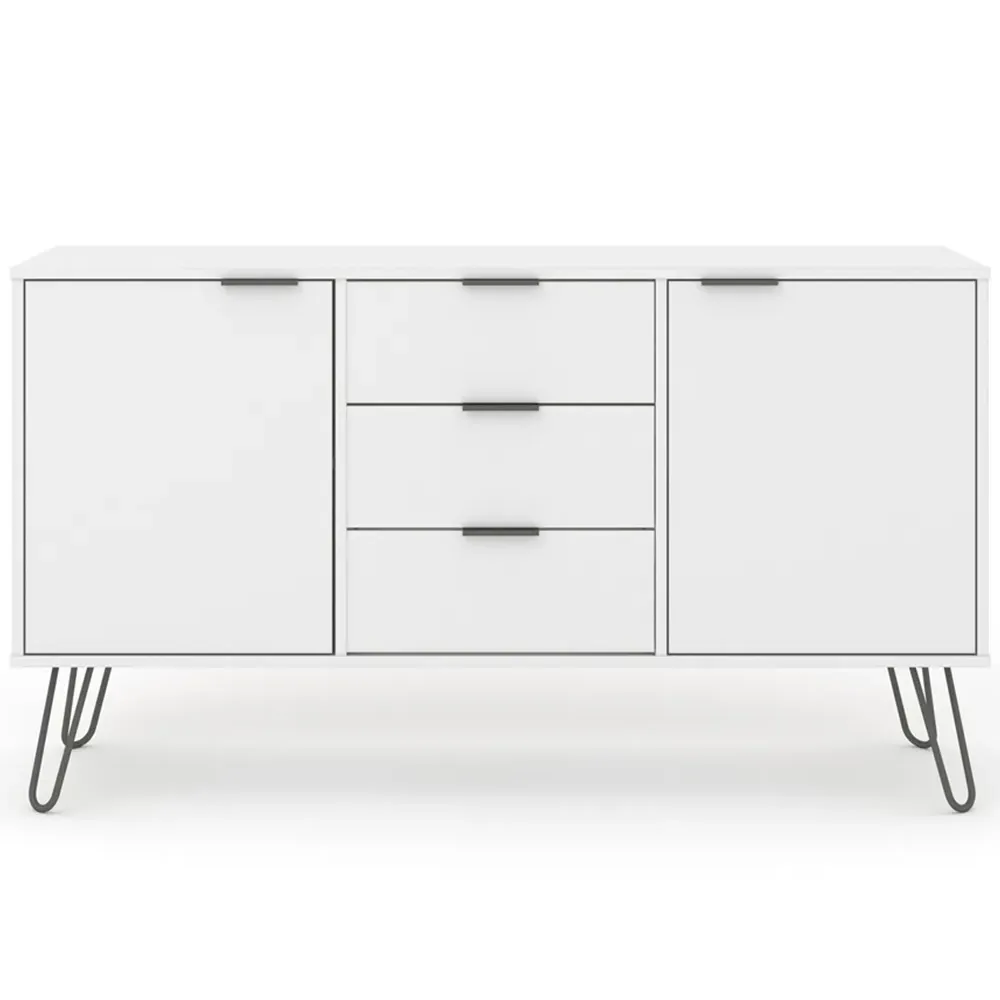 Augusta 2 Door 3 Drawer Medium Sideboard - White