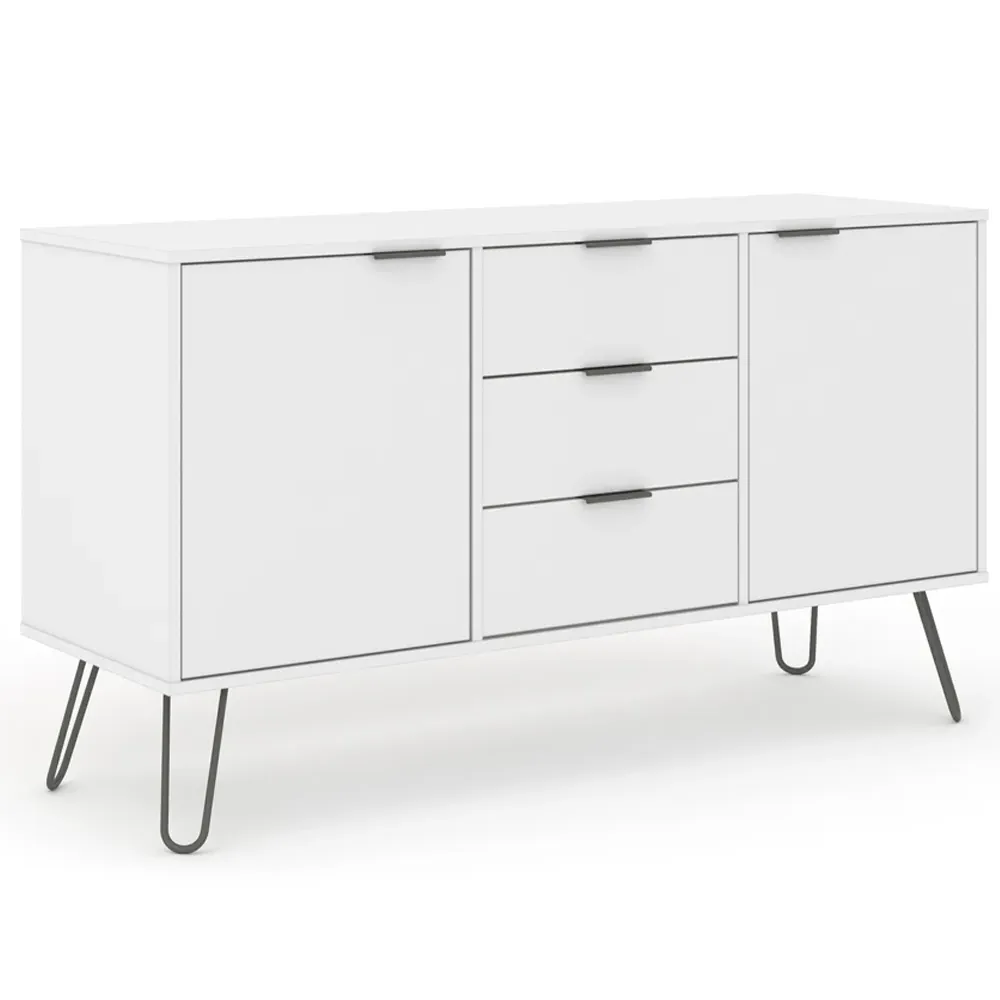 Augusta 2 Door 3 Drawer Medium Sideboard - White