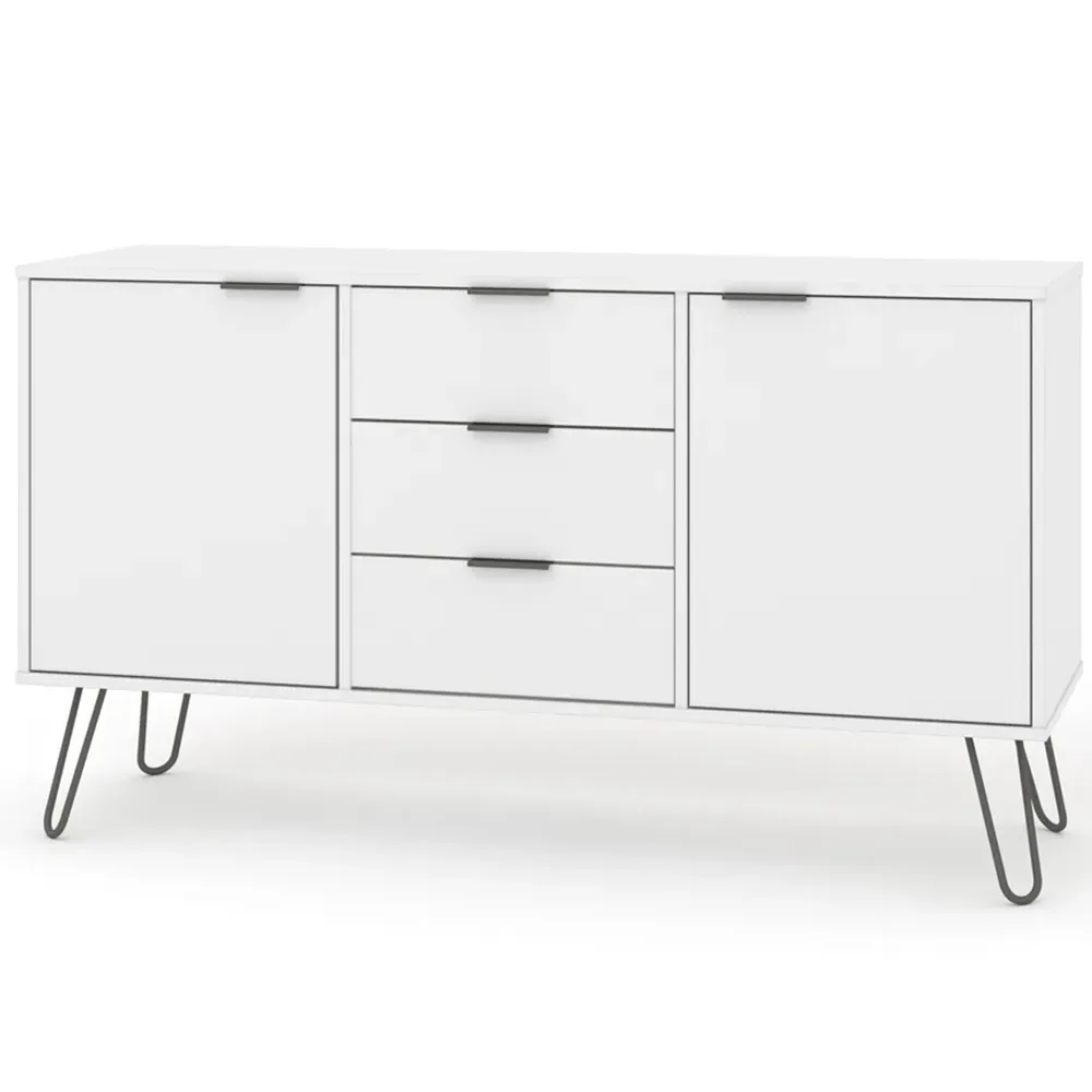 Augusta 2 Door 3 Drawer Medium Sideboard - White