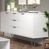 Augusta 2 Door 3 Drawer Medium Sideboard - White