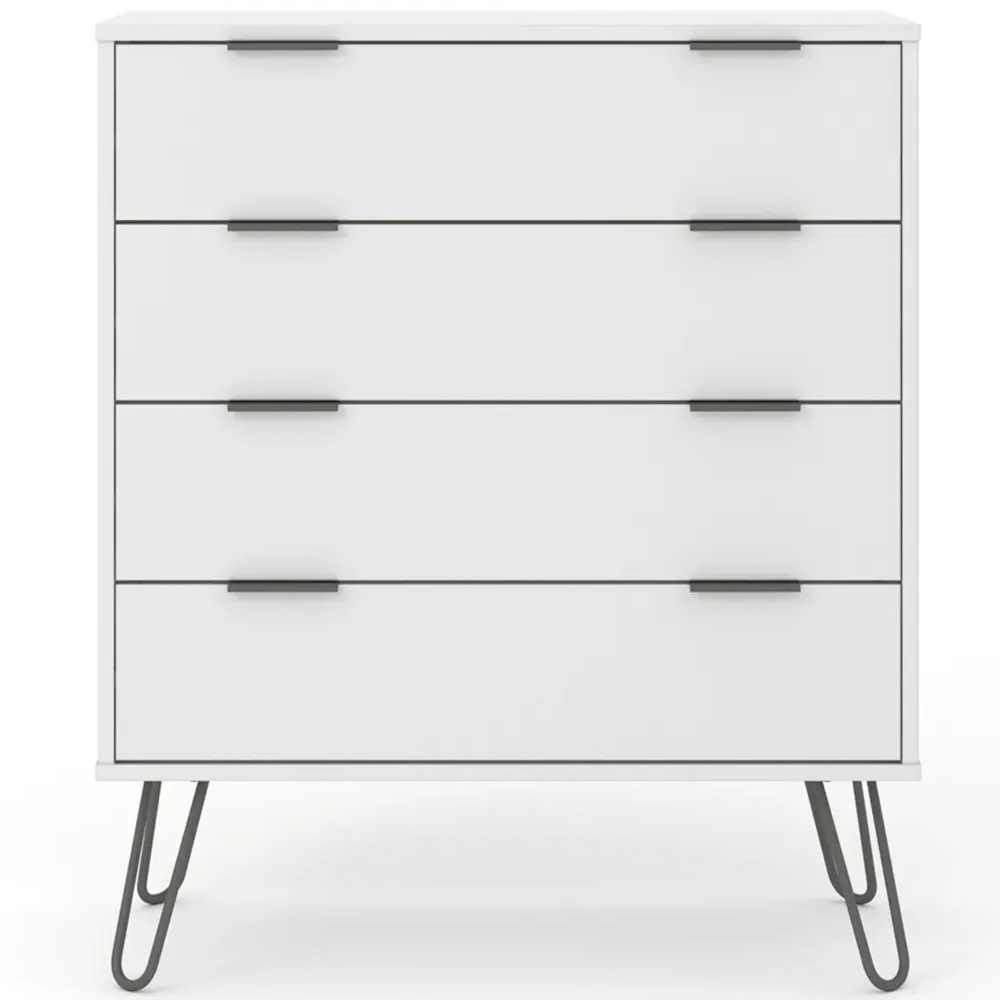 Augusta 4 Drawer Chest of Drawers - White