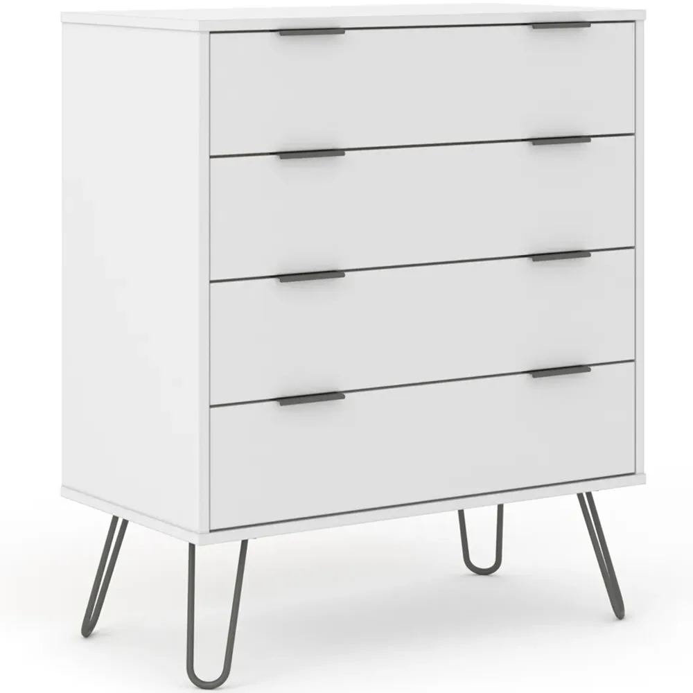 Augusta 4 Drawer Chest of Drawers - White