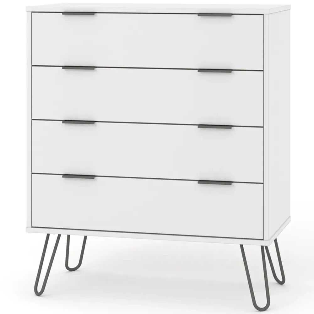 Augusta 4 Drawer Chest of Drawers - White