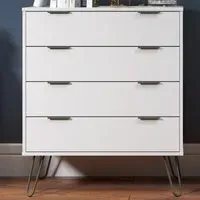 Augusta 4 Drawer Chest of Drawers - White