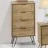 Augusta 4 Drawer Narrow Chest of Drawers - Brown, Pine