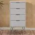Augusta 4 Drawer Narrow Chest of Drawers - Grey