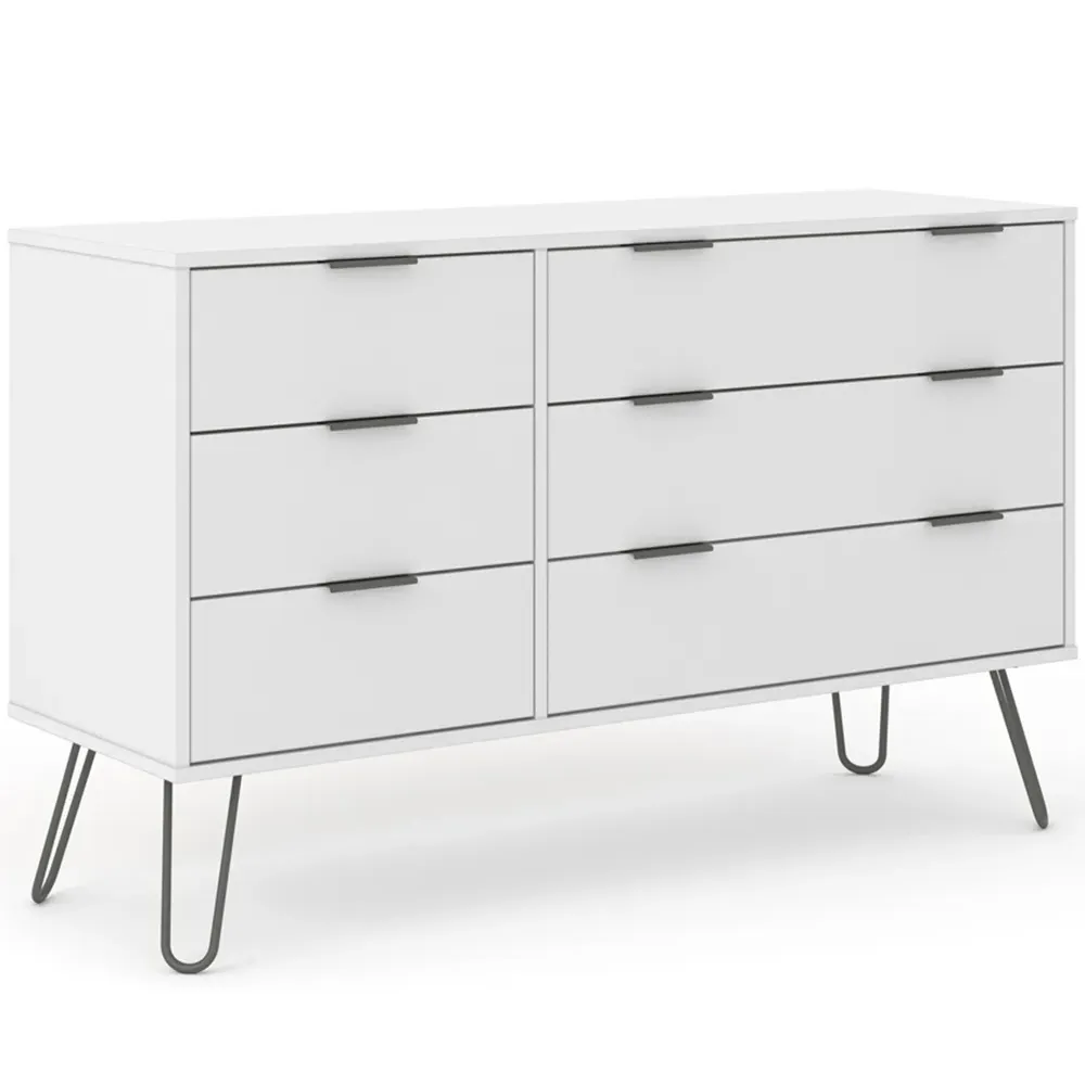 Augusta 6 Drawer Chest of Drawers - White