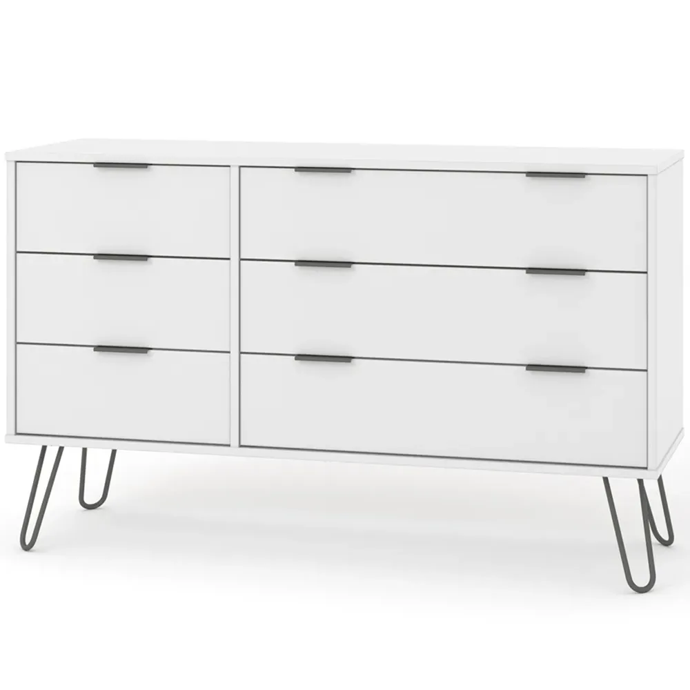 Augusta 6 Drawer Chest of Drawers - White
