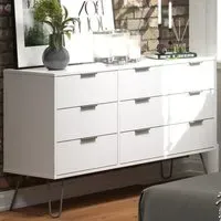 Augusta 6 Drawer Chest of Drawers - White