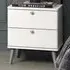Augusta Curve 2 Drawer Bedside Table - White, Pine