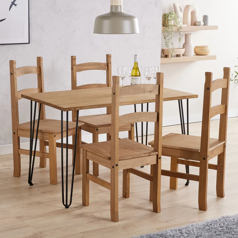 Augusta Dining Table - Brown, Pine