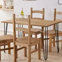 Augusta Dining Table - Brown, Pine